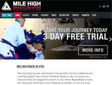 Tablet Screenshot of milehighgraciejiujitsu.com